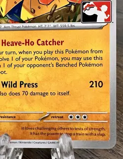 Hariyama Pokemon Prize Pack Series 8 Promo Pokemon Card NM/LP Meg - Image 5