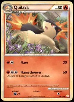 Quilava Uncommon HeartGold SoulSilver 49/123 MP Pokemon - Image 1