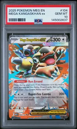 2025 POKEMON MEG EN-MEGA EVOLUTION #104 MEGA KANGASKHAN EX PSA 10 - Image 1