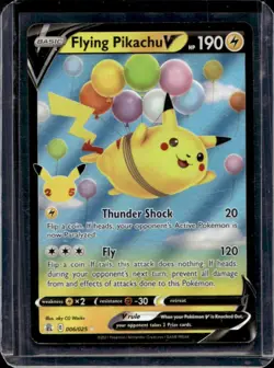 2021 Pokemon SWSH Celebrations Flying Pikachu V #006/025 - Image 1