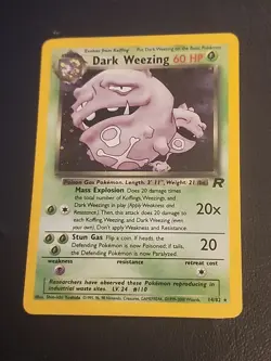 2000 Pokemon Dark Weezing Team Rocket #14/82 Holo - Image 1