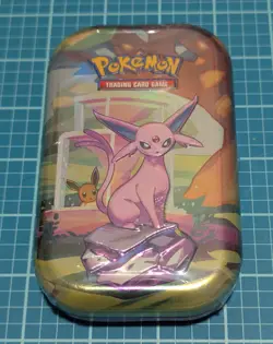 Pokemon Prismatic Evolutions Mini Tin Espeon 2 Booster Packs Sealed - Image 1