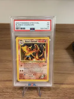 2000 POKEMON GYM CHALLENGE HOLO #2 BLAINE'S CHARIZARD PSA 1.5 - Image 1