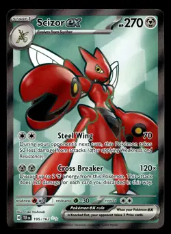 Scizor ex 195/162 SV05: Temporal Forces Ultra Rare Pokemon TCG - Image 1
