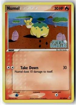 Numel ⭐ 59/100 Stamped Holo Common Crystal Guardians 2006 Pokemon NM/LP - Image 1