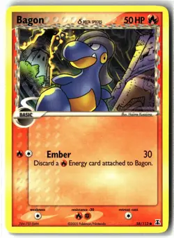 Bagon ⭐ 58/113 Common Delta Species 2005 Pokemon NM - Image 1