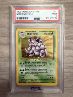 1999 Pokemon Nidoking PSA 9 Mint Holo #11 Base Set - Image 1