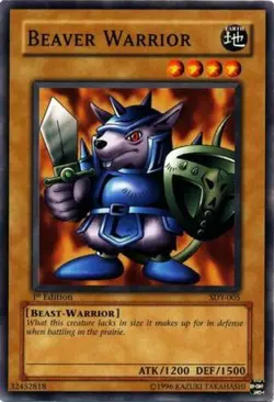 Yugioh! Beaver Warrior - SDY-005 - Common - 1st Edition Near Mint, English - Image 1