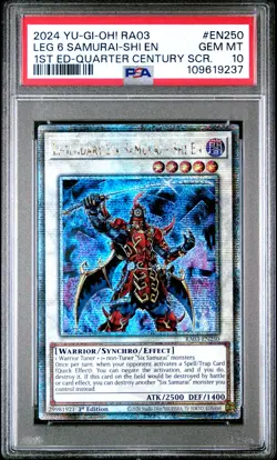 2024 1ST ED-QUARTER CENTURY SECRET RARE LEGENDARY SIX SAMURAI - SHI EN PSA 10 - Image 1