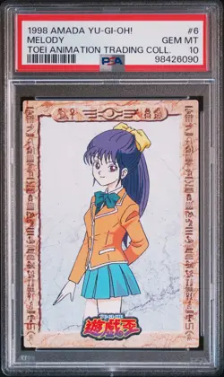1998 AMADA YU-GI-OH! TOEI ANIMATION TRADING COLL #6 MELODY PSA 10 - Image 1