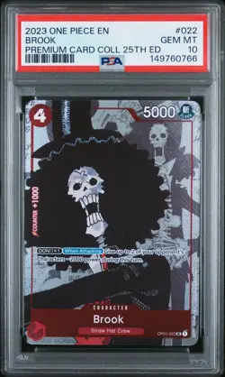 2023 ONE PIECE PREMIUM BANDAI COLLECTION 25TH EDITION #022 BROOK PSA 10 - Image 1