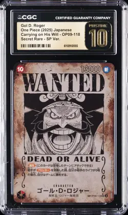 2025 ONE PIECE JPN CARRYING ON HIS WILL #OP09-118 GOL D. ROGER CGC 10 PRISTINE - Image 1