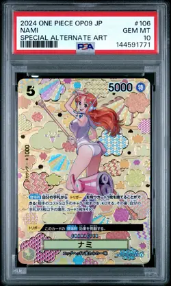 2024 ONE PIECE JPN EMPERORS IN THE NEW WORLD SPECIAL ALT ART #106 NAMI PSA 10 - Image 1