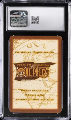 2001 CARDDASS HYPER BATTLE JPN ONE PIECE GRAND BOX 4, HOLO LUFFY PIRATES CGC 7.5 - Image 2