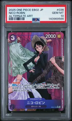 2025 ONE PIECE JPN EB02-ANIME 25TH COLLECTION ALT ART #036 NICO ROBIN PSA 10 - Image 1