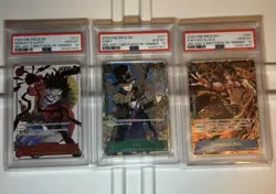 Luffy Sabo Ace WINNER One Piece 3rd Anniversary 3 Brothers Sequential PSA 10 - Image 1