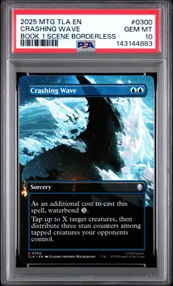 2025 MTG AVATAR: THE LAST AIRBENDER BOOK 1 SCENE BORDERLESS CRASHING WAVE PSA 10 - Image 1