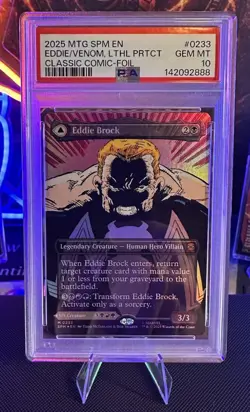 Eddie Brock (0233) (Borderless Foil) Marvel's Spider-Man PSA 10 Gem Mint - Image 1