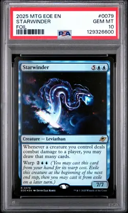 2025 MAGIC: THE GATHERING EDGE OF ETERNITIES FOIL #0079 STARWINDER PSA 10 - Image 1