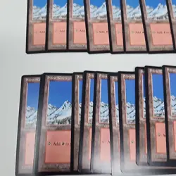 Lot of 34 Ice Age Magic The Gathering MTG Snow Covered Mountain Land Cards NM/M - Image 3