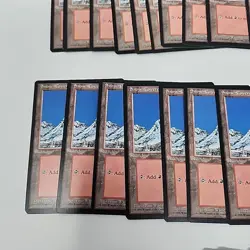 Lot of 34 Ice Age Magic The Gathering MTG Snow Covered Mountain Land Cards NM/M - Image 4