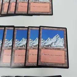 Lot of 34 Ice Age Magic The Gathering MTG Snow Covered Mountain Land Cards NM/M - Image 5