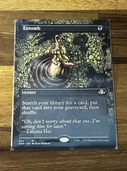 MTG Entomb Dominaria Remastered Rare Regular Instant Black 426 Borderless NM - Image 1