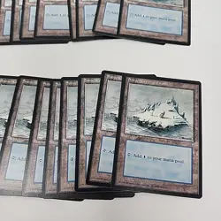 Lot of 24 Ice Age Magic The Gathering MTG Snow Covered Island Land Cards NM/M - Image 2