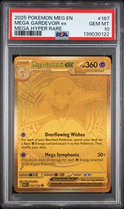2025 POKEMON MEG EN-MEGA EVOLUTION MEGA HYPER RARE #187 MEGA GARDEVOIR EX PSA 10 - Image 1