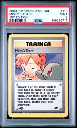2000 POKEMON GYM CHALLENGE 1ST EDITION #118 MISTY'S TEARS PSA 9 - Image 1