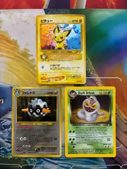 Vintage Pokemon Card Lot WOTC Cards Holo Pichu Arbok - Image 1