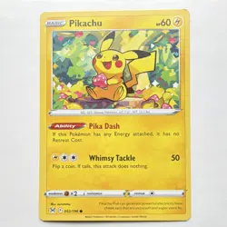 Pokemon Pikachu 052/196 Common Basic Regular Swsh11: Lost Origin TCG Card 2022 - Image 1