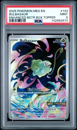 2025 POKEMON MEG EN-MEGA EVOLUTION ENHANCED BOOSTER BOX TOPPER BULBASAUR PSA 9 - Image 1