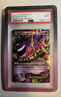 PSA 9 Phantom Forces M Gengar EX 2014 Mega XY Pokemon W/ Guard - Image 2