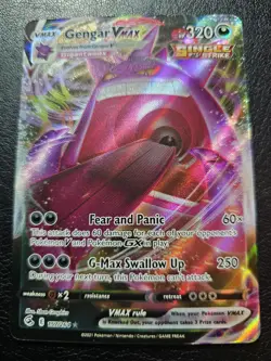Pokemon Gengar VMAX 320 HP 157/264 Fusion Strike Ultra Rare Holo Card - Image 1