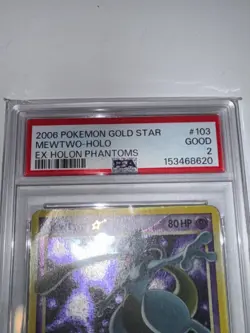 2006 POKEMON EX HOLON PHANTOMS GOLD STAR #103 MEWTWO-HOLO PSA 2 - Image 3