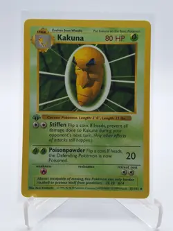 KAKUNA 1995 pokemon 1ST EDITION SHADOWLESS #33/102 VINTAGE ORIGINAL - Image 1