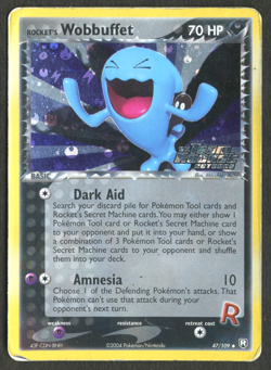 Pokemon TCG: Rocket's Wobbuffet 47/109 (Stamped) EX Team Rocket Returns - Image 1
