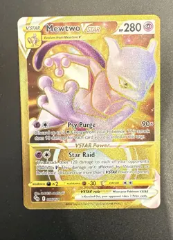 Pokemon GO Holo Mewtwo VSTAR (Gold Secret) 086/078 - NM - Image 3