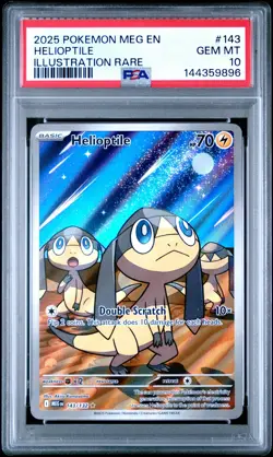 2025 POKEMON MEG EN-MEGA EVOLUTION ILLUSTRATION RARE #143 HELIOPTILE PSA 10 - Image 1