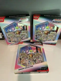 3x Pokemon Prismatic Evolutions Binder Collection Sealed - Image 1