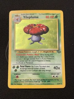 Pokemon Vileplume 15/64 Jungle Holo 1999 WOTC Unlimited NM/LP - Image 1