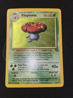 Pokemon Vileplume 15/64 Jungle Holo 1999 WOTC Unlimited NM/LP - Image 2