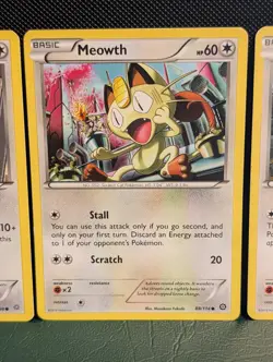Lot of 4 Meowth Basic Common Pokemon 2015-2016 - Image 3