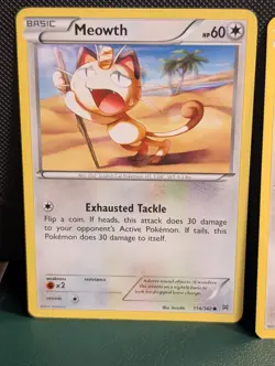 Lot of 4 Meowth Basic Common Pokemon 2015-2016 - Image 5