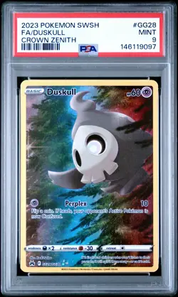 2023 POKEMON SWORD & SHIELD CROWN ZENITH #GG28 FULL ART/DUSKULL PSA 9 - Image 1