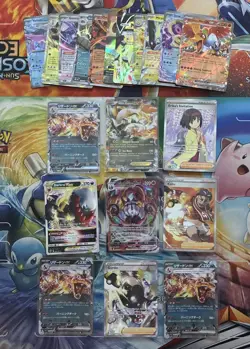 Pokemon Card Lot Full Art Alt Art Fire Charizard Erika’s Invitation - Image 1