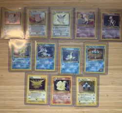 Pokemon TCG 1999 Base Set, Fossil Holo, Regular Card Lot 10 Mewtwo Gyarados - Image 1