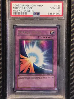 Mirror Force *PSA 10* MRD-138 *FADED Ultra Rare* Metal Raiders *2002* Yugioh - Image 1