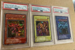 PSA 7-5 2000 Slifer G4-01 Obelisk G4-02 Ra G4-03 GB Promo Secret YuGiOh Japanese - Image 1